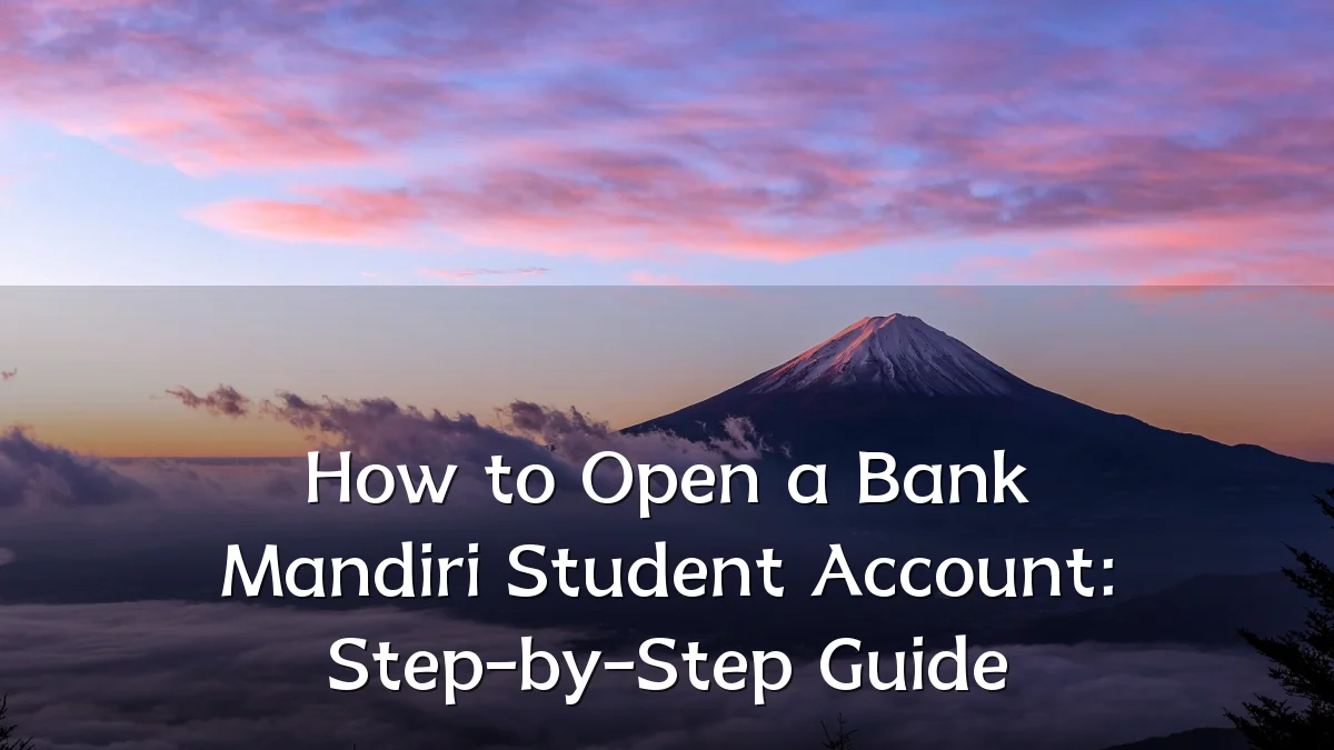 How to Open a Bank Mandiri Student Account: Step-by-Step Guide