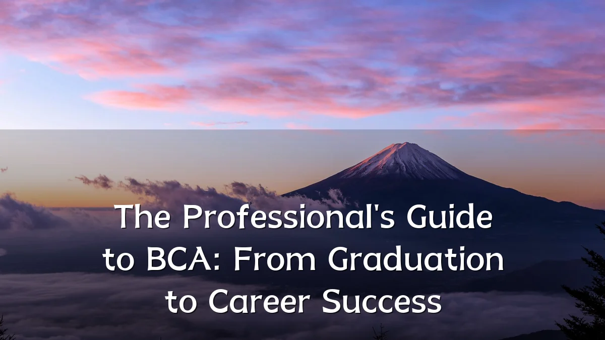 The Professional's Guide to BCA: From Graduation to Career Success